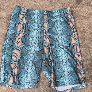 Snake print shorts- size M